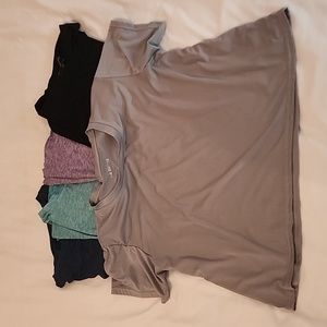 Set of 5 cropped workout tops